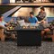 52 Inches Outdoor Wicker Gas Fire Pit Propane Fire Table with Cover